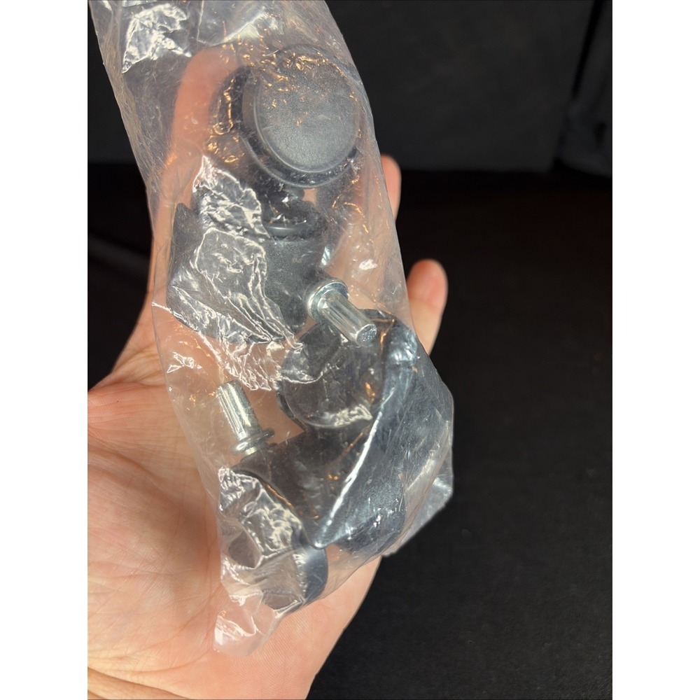 Set of 4 Plastic Caster Wheels, Black, 1.25",  New